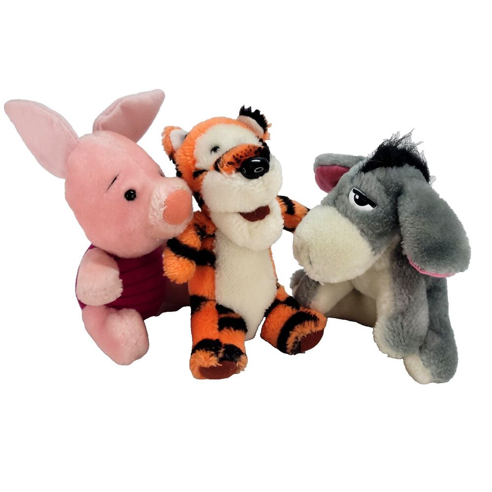Vtg Sears Winnie The Pooh Plush 6" Tigger Eeyore Piglet Stuffed Toys disney